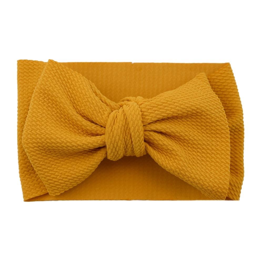 Big Bow Knot Solid Elastic Hairband Headband Stretch Turban Head Wrap Headwear
