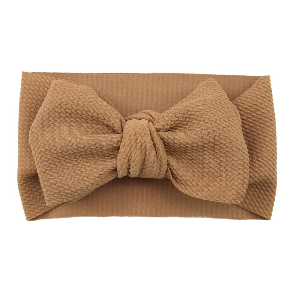 Big Bow Knot Solid Elastic Hairband Headband Stretch Turban Head Wrap Headwear