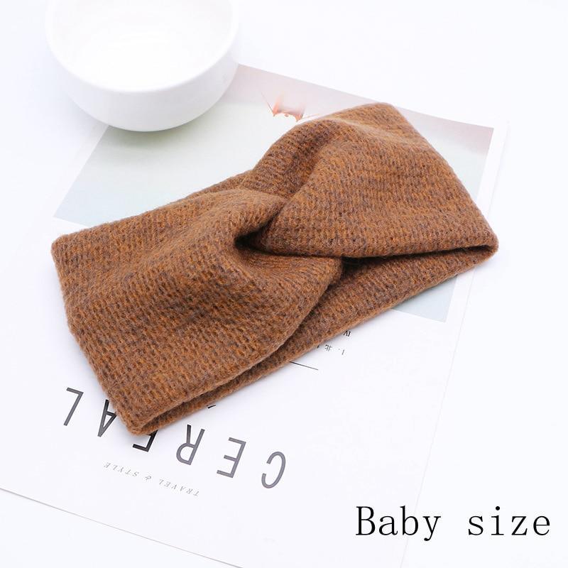 Handmade Baby Headband Women Girl Twisted Hair Band Kids Woolen Headwrap Toddler Turban Hair Accessories For Mother and Daughter