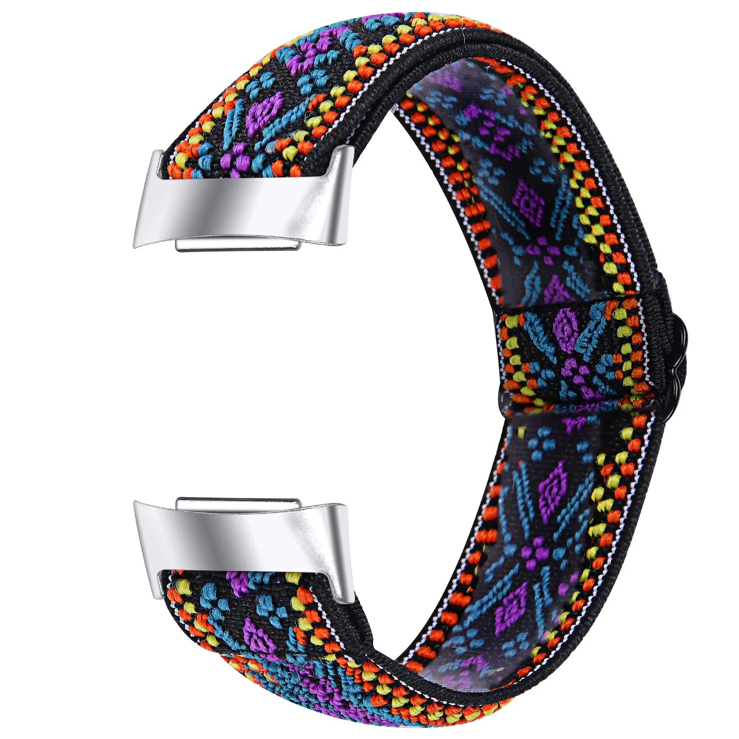 Fitbit Charge 6 5 Nylonarmband – Elastisches Sport-Stoff-Design