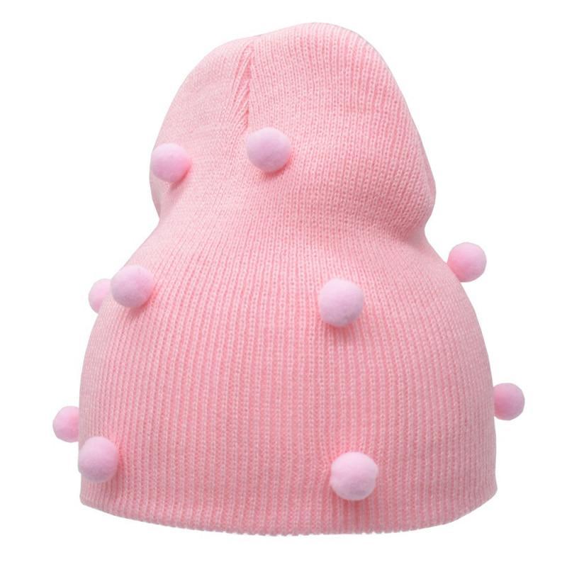 Baby Winter Autumn Warm Knit Hat For Girls Boys Solid Color For Baby and Kids