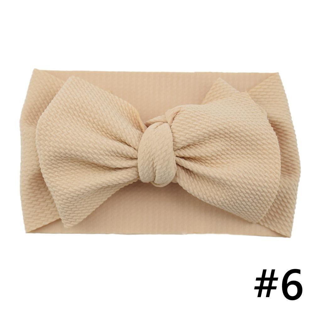 Baby Girls Headband Big Bow Hair Band Kids Adjustable Head Wrap Turban Infant Hair Accessories
