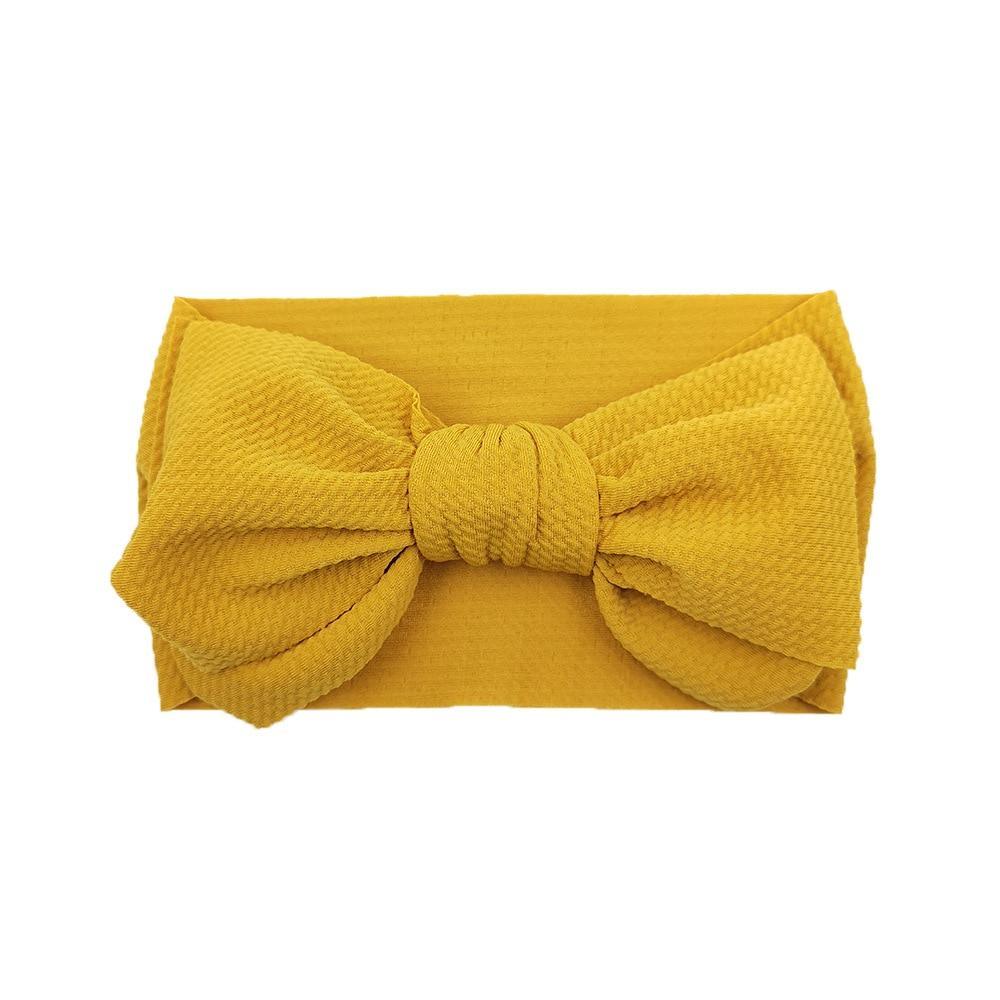 Baby Girls Headband Toddler Big Bow Hairband Cute Solid Stretch Turban For Baby Girls