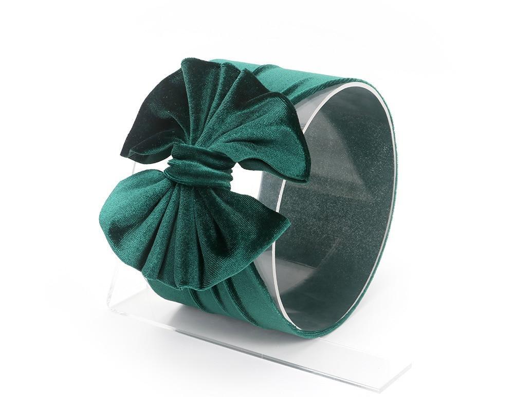 New Large Bow Baby Headband Velet Soft Bowknot Girl Accessories Hair Solid Messy Bows Toddler Headbands Baby Head Wraps Turban Big Bow for Girls