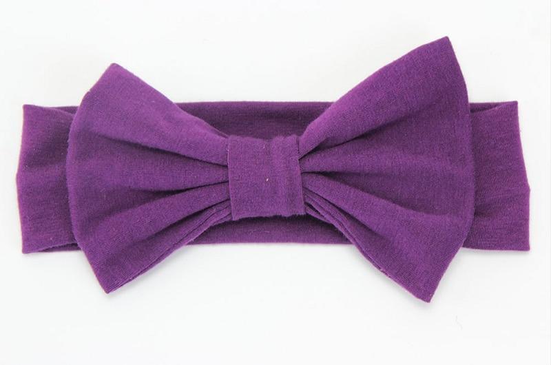 Headband Knitted Cotton Children Girls Elastic Bow Hair Bands Turban for girl Headbands