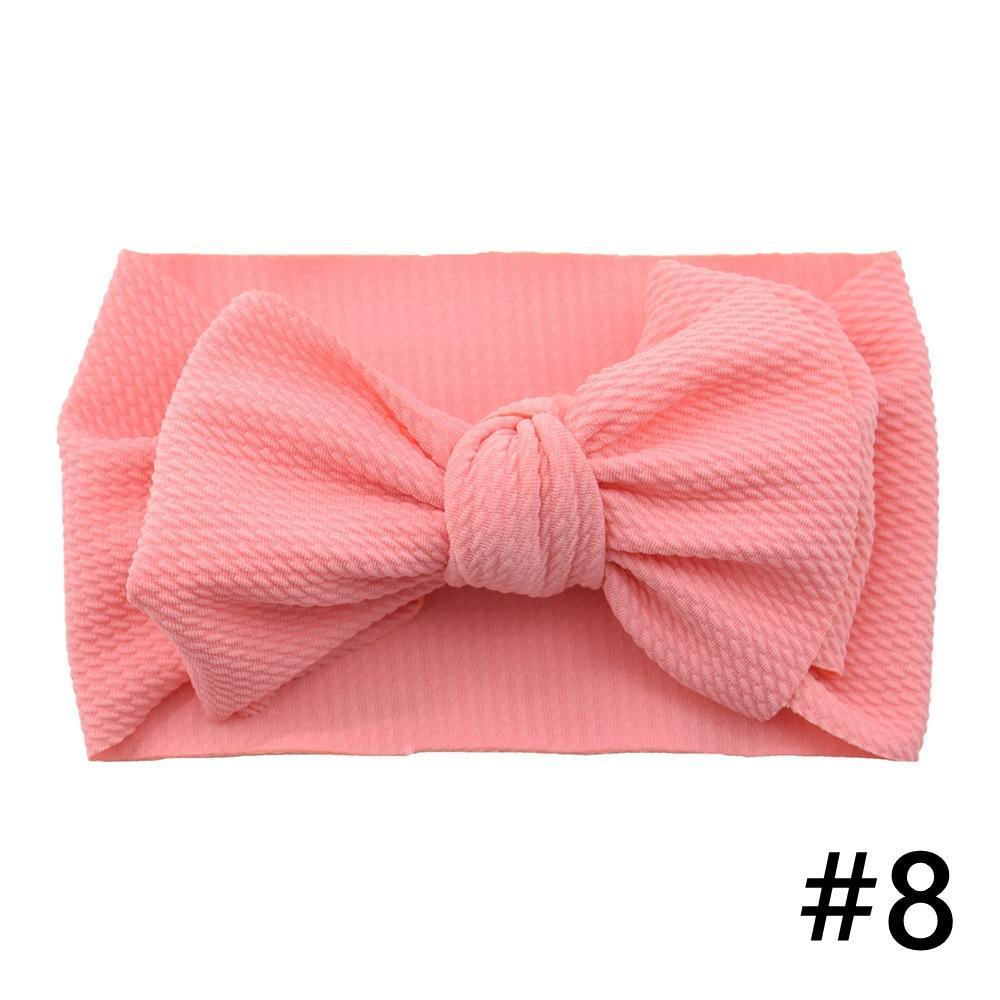 Baby Girls Headband Big Bow Hair Band Kids Adjustable Head Wrap Turban Infant Hair Accessories