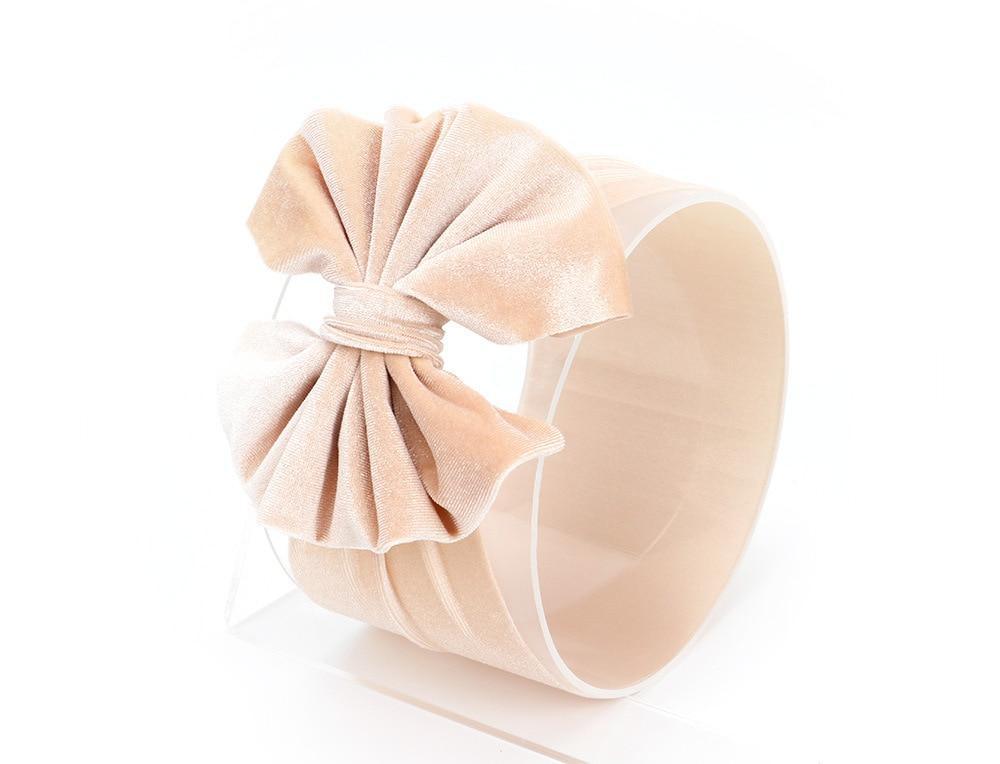 New Large Bow Baby Headband Velet Soft Bowknot Girl Accessories Hair Solid Messy Bows Toddler Headbands Baby Head Wraps Turban Big Bow for Girls