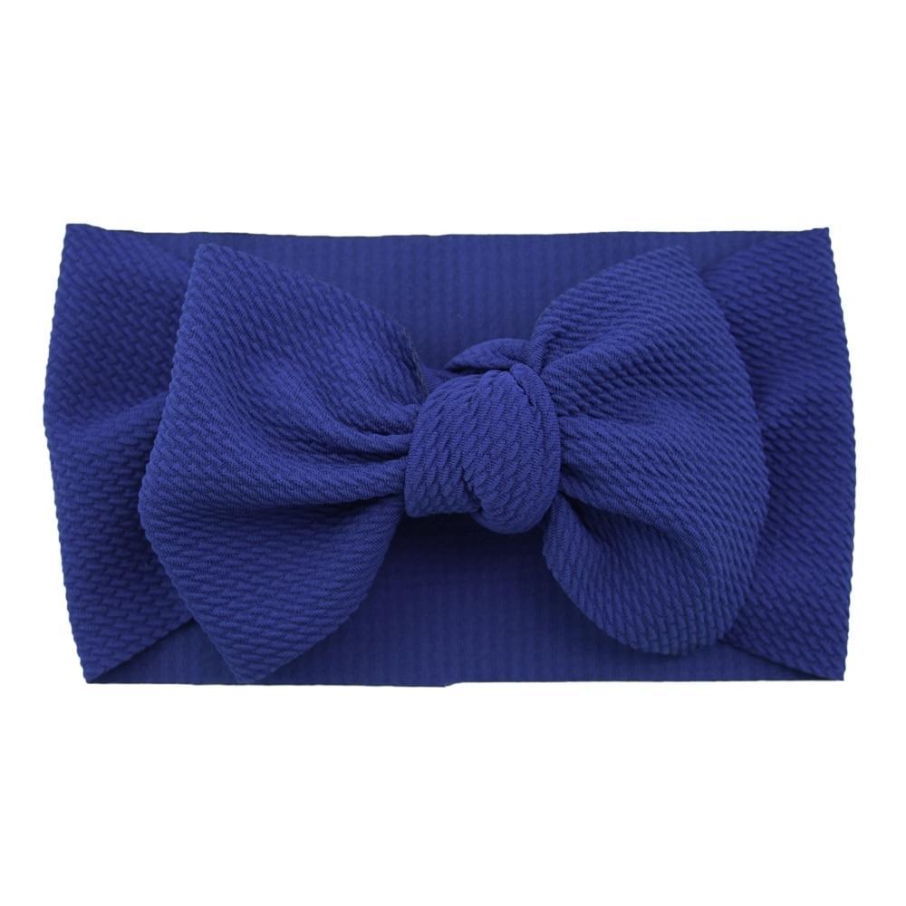 Big Bow Knot Solid Elastic Hairband Headband Stretch Turban Head Wrap Headwear