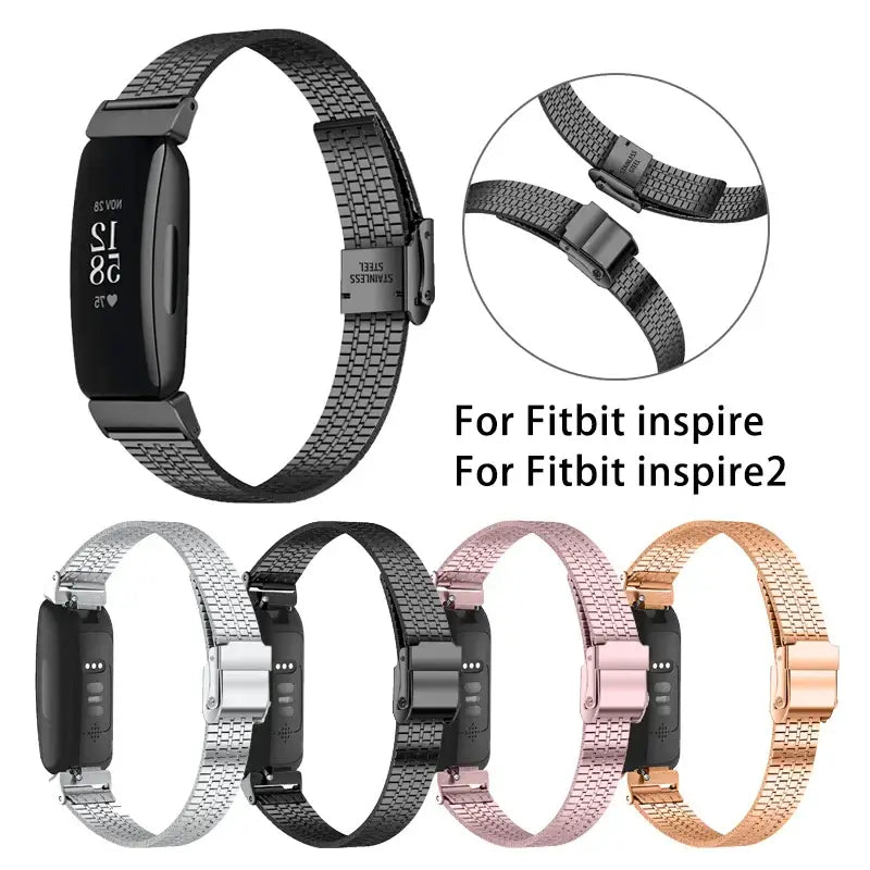 Bracelet en acier Fitbit Inspire 2, 1 - Bracelet en métal durable