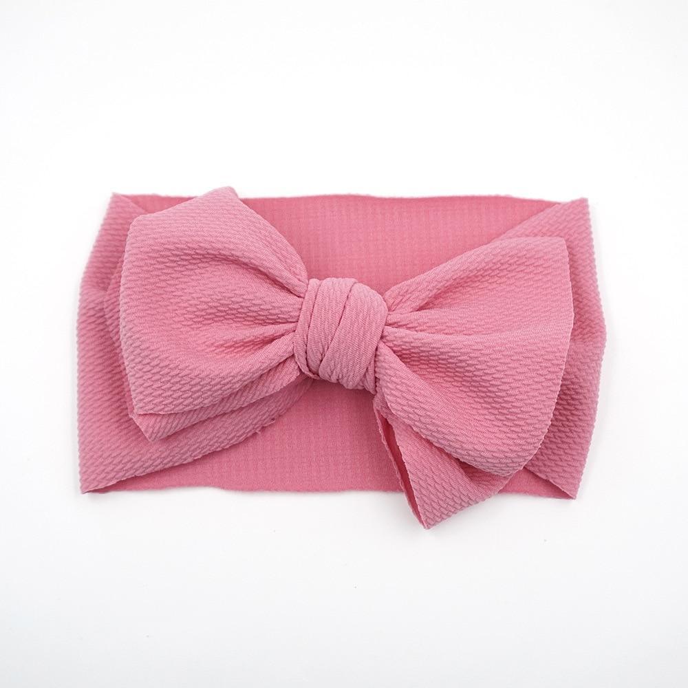 Baby Girls Headband Toddler Big Bow Hairband Cute Solid Stretch Turban For Baby Girls