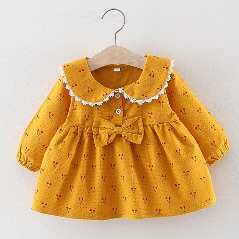 Newborn Baby Girl Cartoon Dress With Bag Infant Clothing Toddler Dress In elegant Design Made for Kids