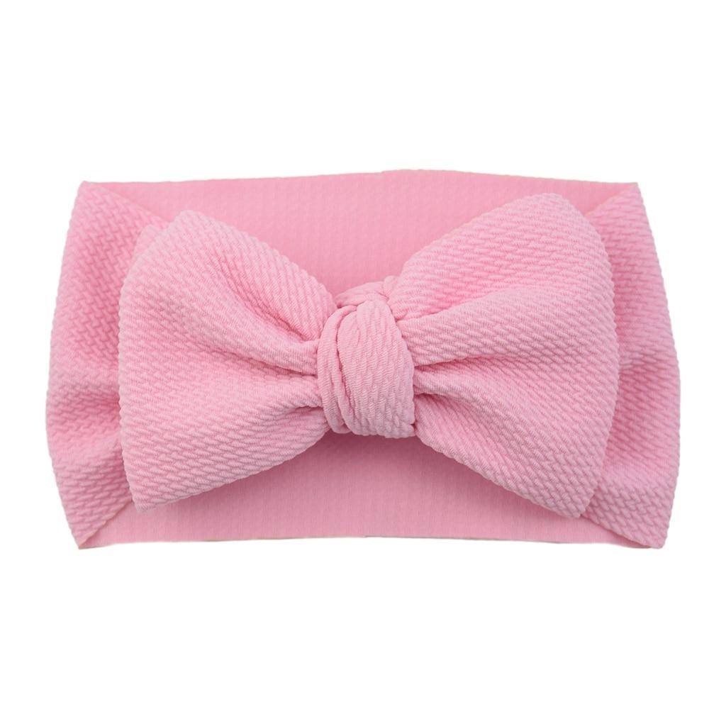 Big Bow Knot Solid Elastic Hairband Headband Stretch Turban Head Wrap Headwear