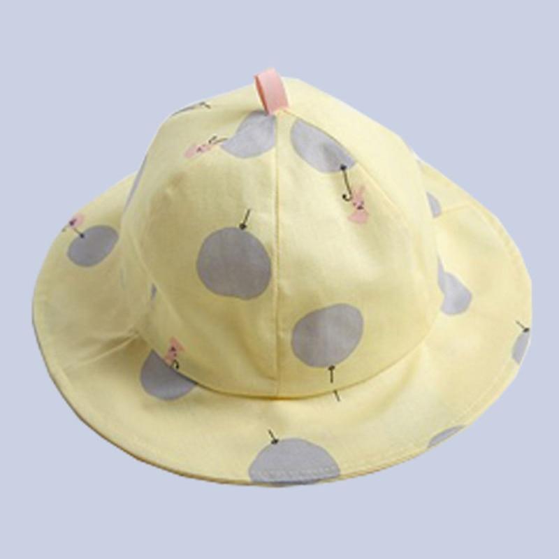 Lovely Baby Hat Soft Cotton Bucket Hat For Baby Boys and Girls Cartoon Bear Star Prints Cap Kids Fishing Hat
