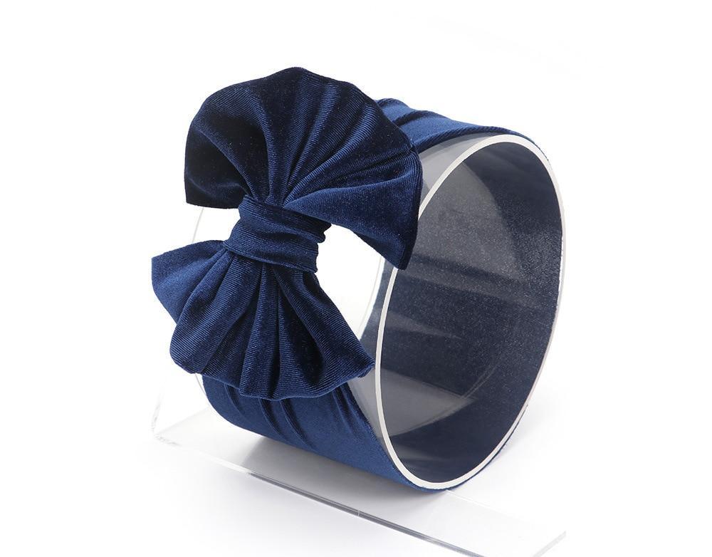 New Large Bow Baby Headband Velet Soft Bowknot Girl Accessories Hair Solid Messy Bows Toddler Headbands Baby Head Wraps Turban Big Bow for Girls