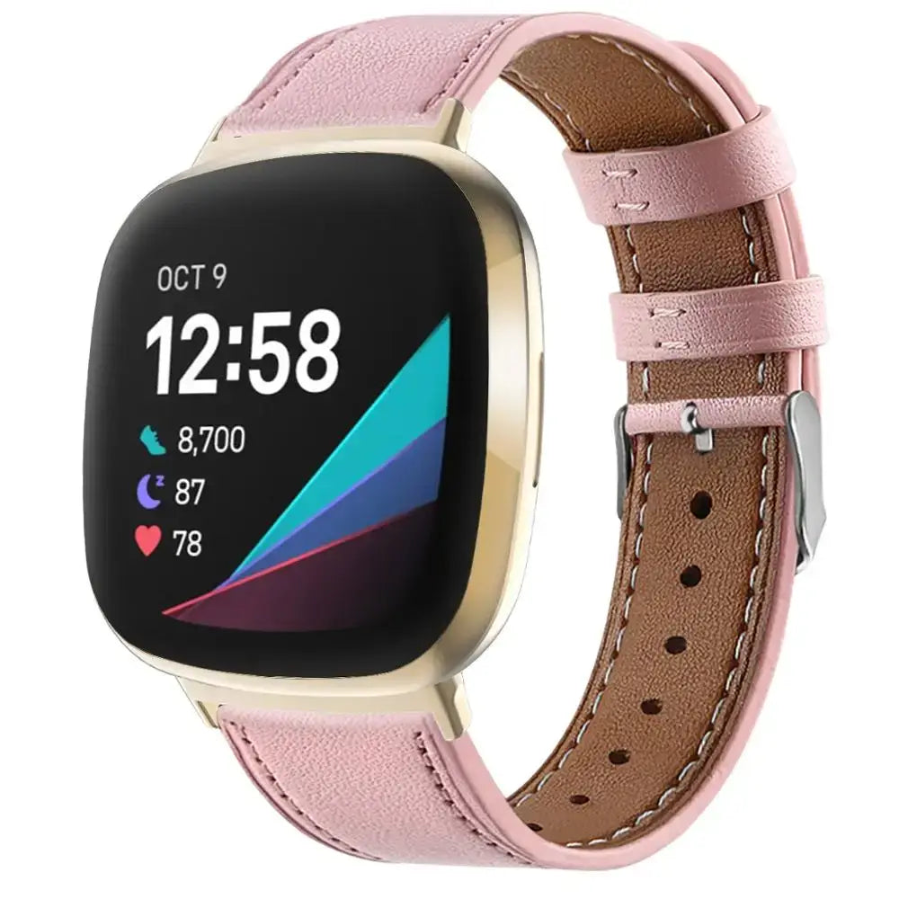 Bracelet en cuir Fitbit Versa et Sense - Conception élégante et durable