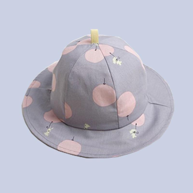 Lovely Baby Hat Soft Cotton Bucket Hat For Baby Boys and Girls Cartoon Bear Star Prints Cap Kids Fishing Hat