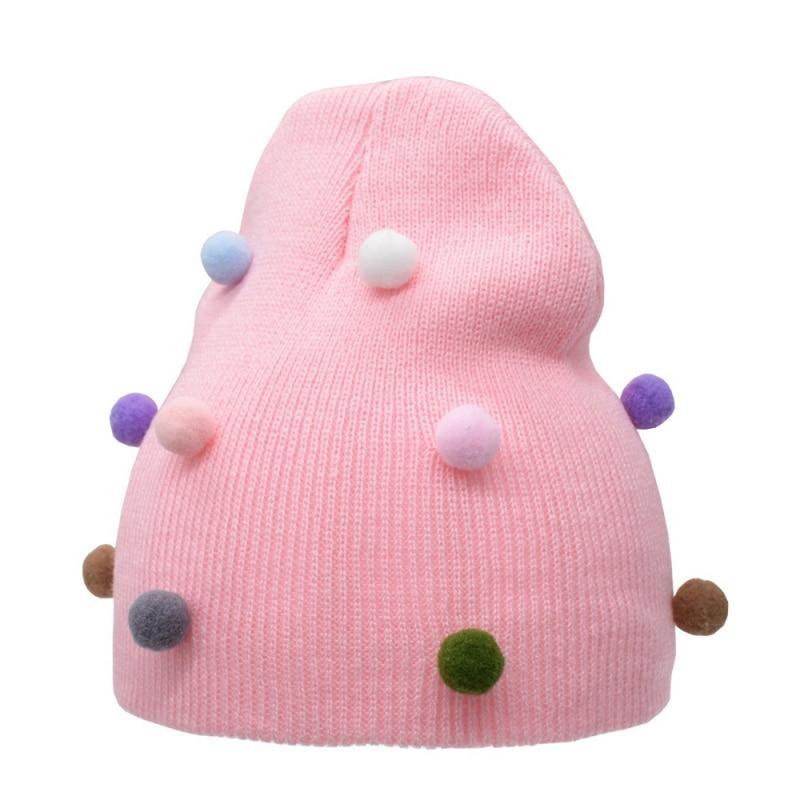 Baby Winter Autumn Warm Knit Hat For Girls Boys Solid Color For Baby and Kids