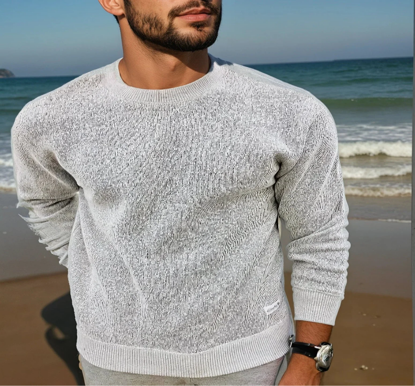 Half Moon Sweater (White Pepper)
