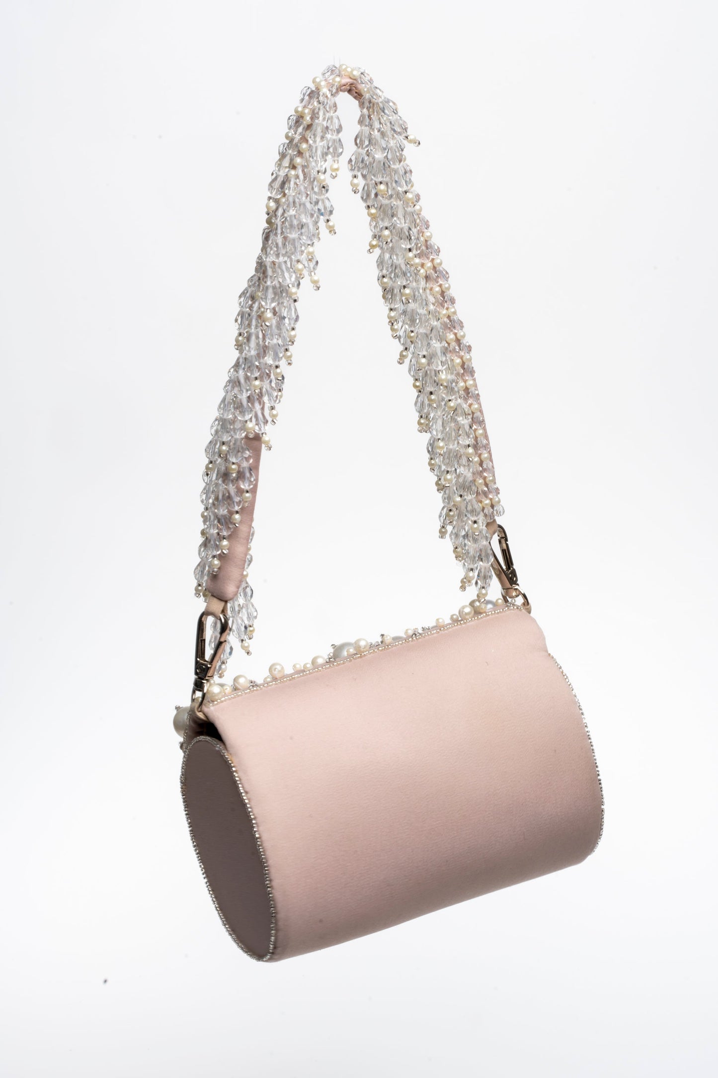 Mini-Flap-Bag mit Perlengriff