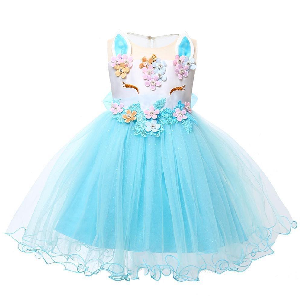 Unicorn Dress Costume Infant Party Dress For Baby Girls In elegant Style