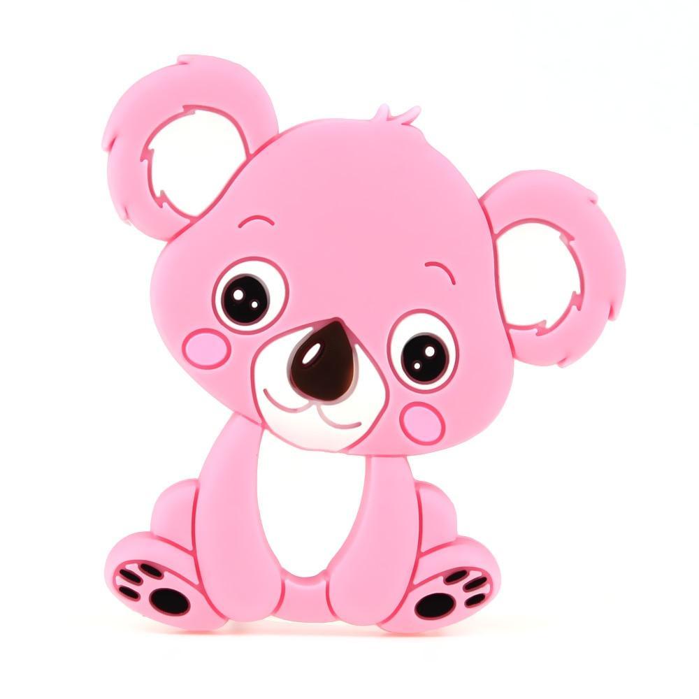 Baby Silicone Teethers BPA Free Teething Toy Animal Dog Koala Owl Elephant Baby Ring Teether Silicone Beads For Kids and Baby