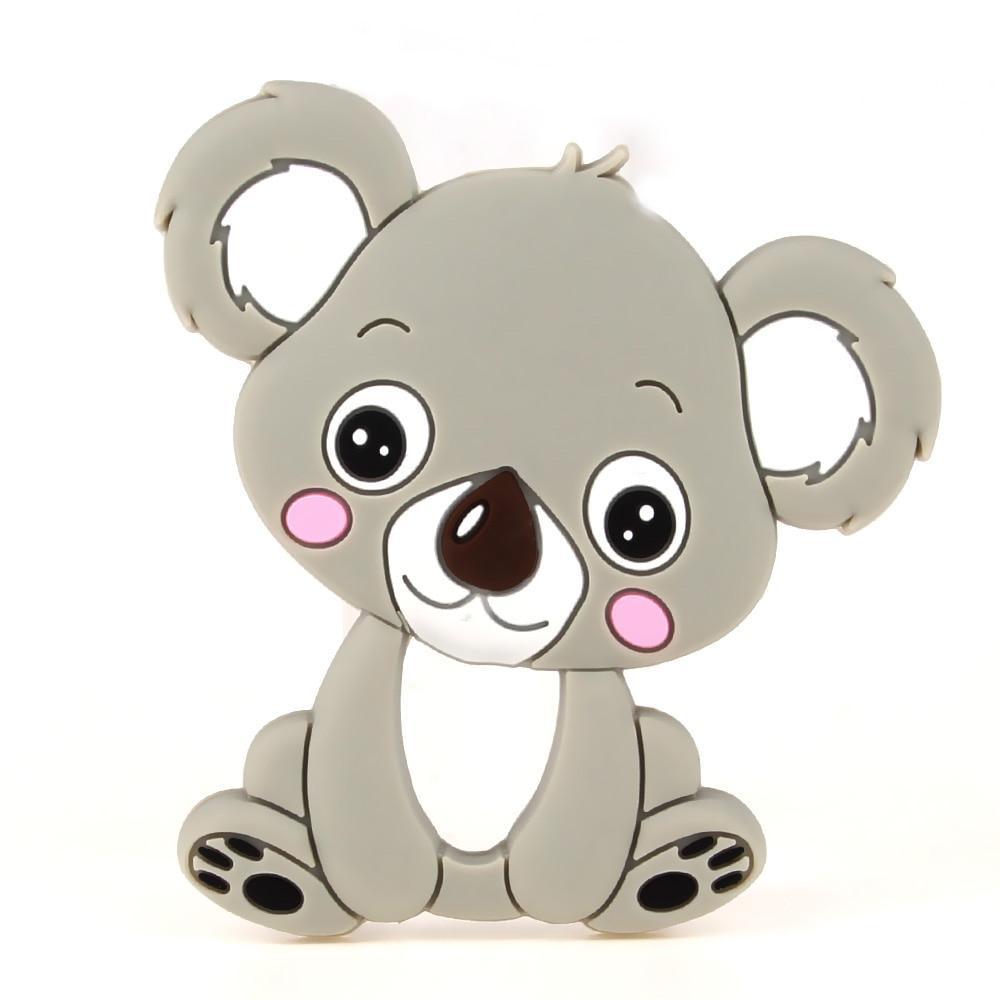 Baby Silicone Teethers BPA Free Teething Toy Animal Dog Koala Owl Elephant Baby Ring Teether Silicone Beads For Kids and Baby