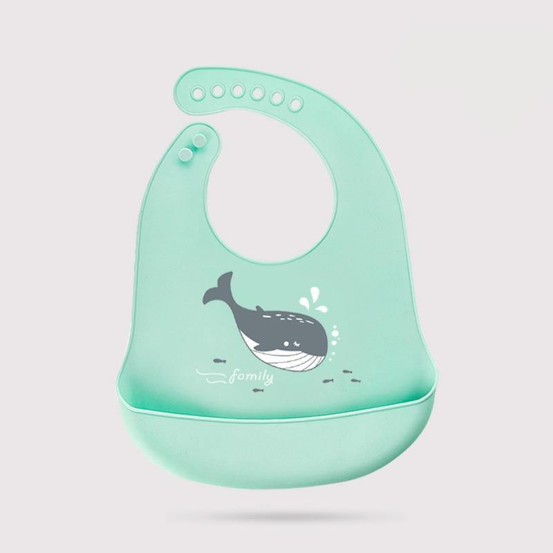 Bibs Waterproof Silicone Feeding Baby Saliva Towel Newborn Cartoon Aprons Baby Bibs Adjustable