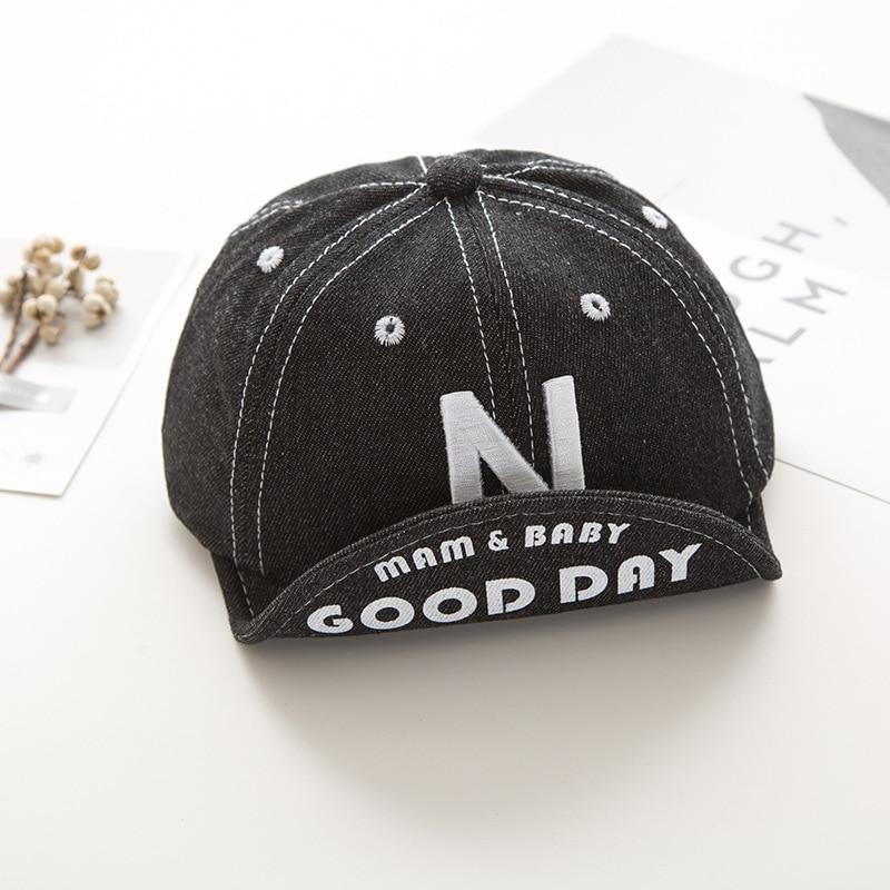 Cotton Baby Adjustable Letter Baseball Caps For Boys & Girl Hats Children Snapback Hip-Hop Sun Hat In Modern Style