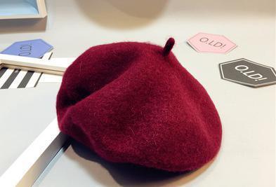 Baby Hat Beret British Painter Bud Of Pure Wool Cap For Girls In Modern New Retro Design