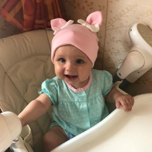 Baby Girl Hat Rabbit Ear Hat For Girls Cotton Bow Knot Children's Cap Toddler Kids Hats Cartoon Hats