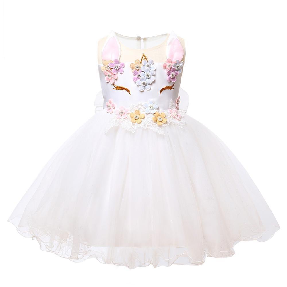Unicorn Dress Costume Infant Party Dress For Baby Girls In elegant Style