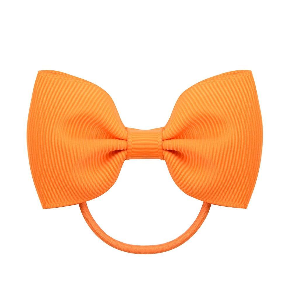 Luxury Handamde Small Baby Elastic Rubber band Head rope Mini Solid Ribbon Bow Tie For Girls Hair Accessories