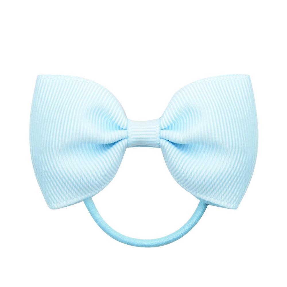 Luxury Handamde Small Baby Elastic Rubber band Head rope Mini Solid Ribbon Bow Tie For Girls Hair Accessories