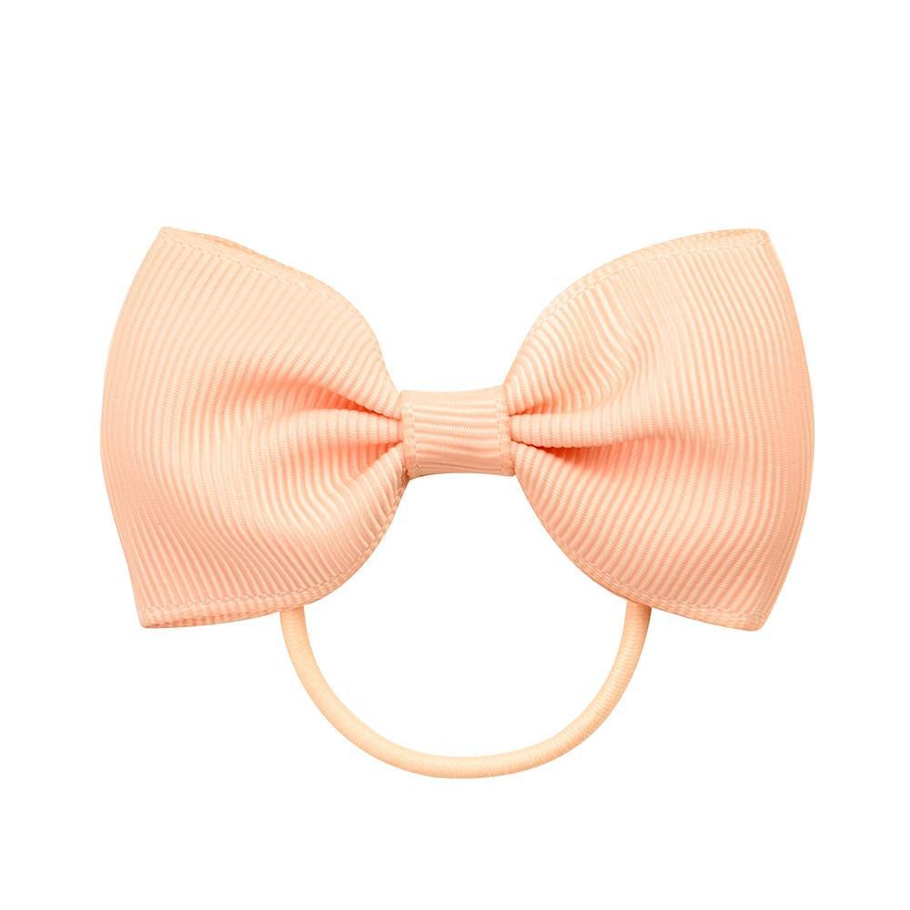 Luxury Handamde Small Baby Elastic Rubber band Head rope Mini Solid Ribbon Bow Tie For Girls Hair Accessories