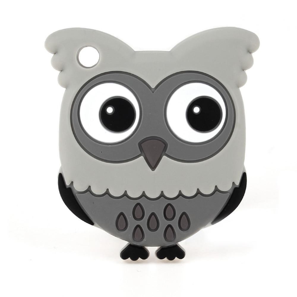 Baby Silicone Teethers BPA Free Teething Toy Animal Dog Koala Owl Elephant Baby Ring Teether Silicone Beads For Kids and Baby