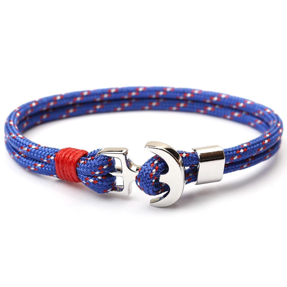 Luxury Modern Handamde Multilayer Anchor Bracelets Charm Survival Rope Chain Fashion Jewelry Bracelet For Men and Women