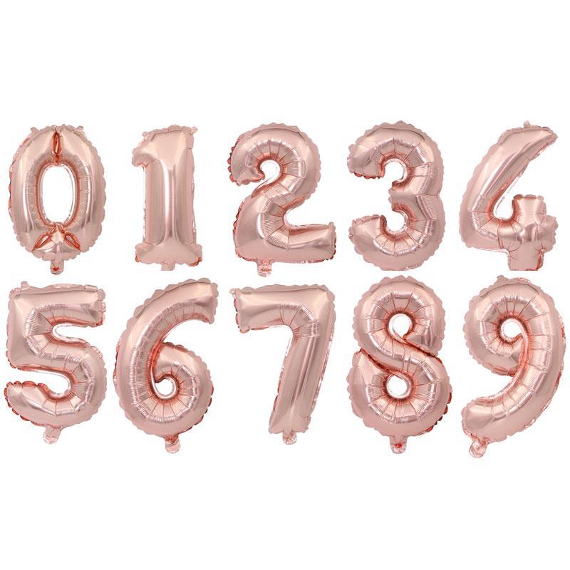 Big 32 Inch Number Foil Balloons Gold Silver Blue Digital Globos For Wedding Birthday Party Decoration In NEW Luxury Style