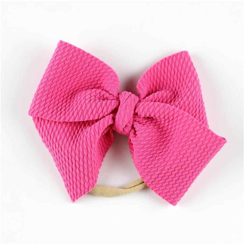 Modern New Headband with Messy Bow Baby Girls Hairbows Infant Solid Large Bow Turban Headwrap Newborn Bow For Girls