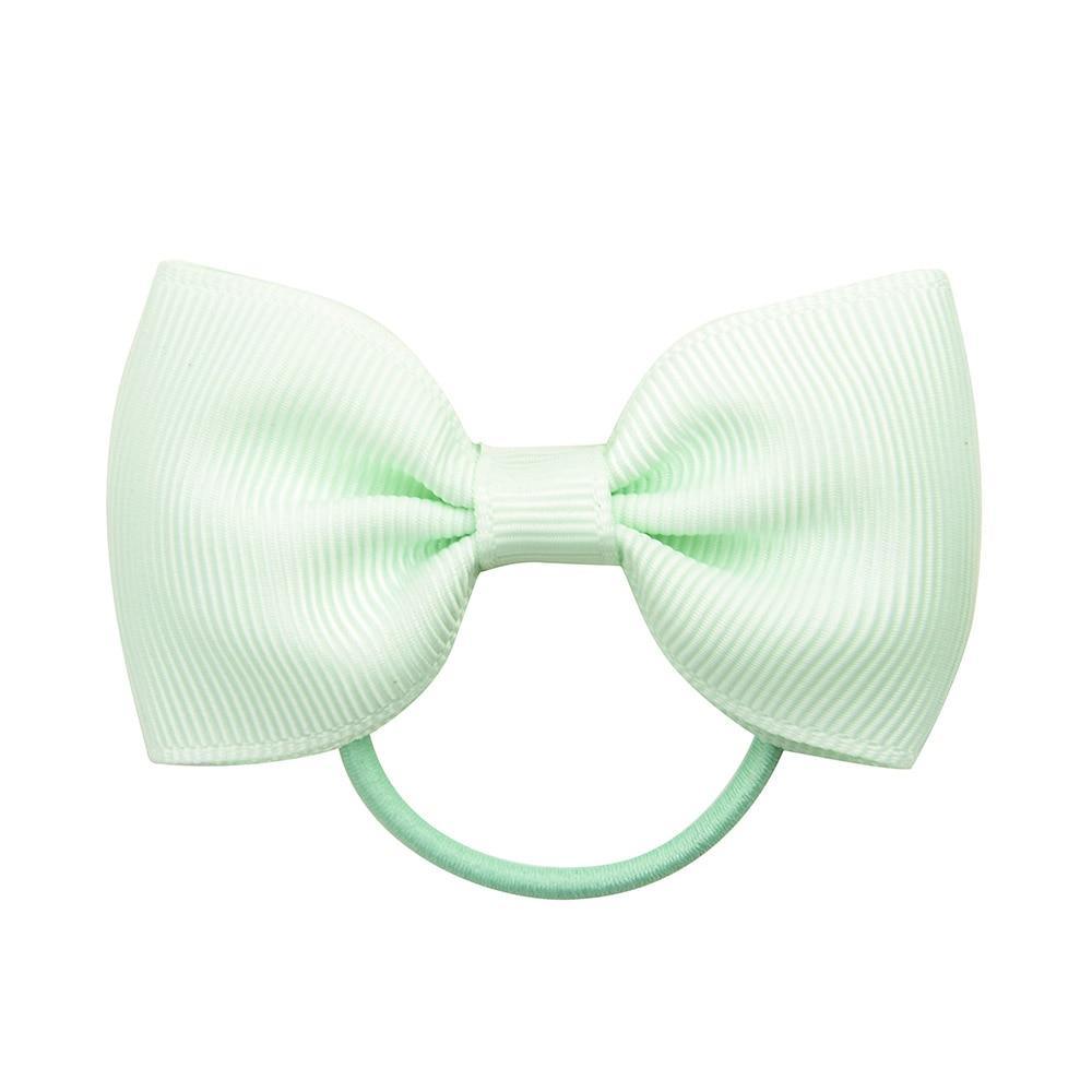 Luxury Handamde Small Baby Elastic Rubber band Head rope Mini Solid Ribbon Bow Tie For Girls Hair Accessories