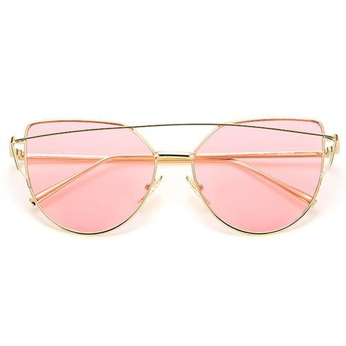 NEW  Stevvex Designer Cat eye Sunglasses For Women and Ladies in Vintage Metal Reflective Glasse Mirror Retro Oculos De Sol Gafas Style With UV 400 Protection