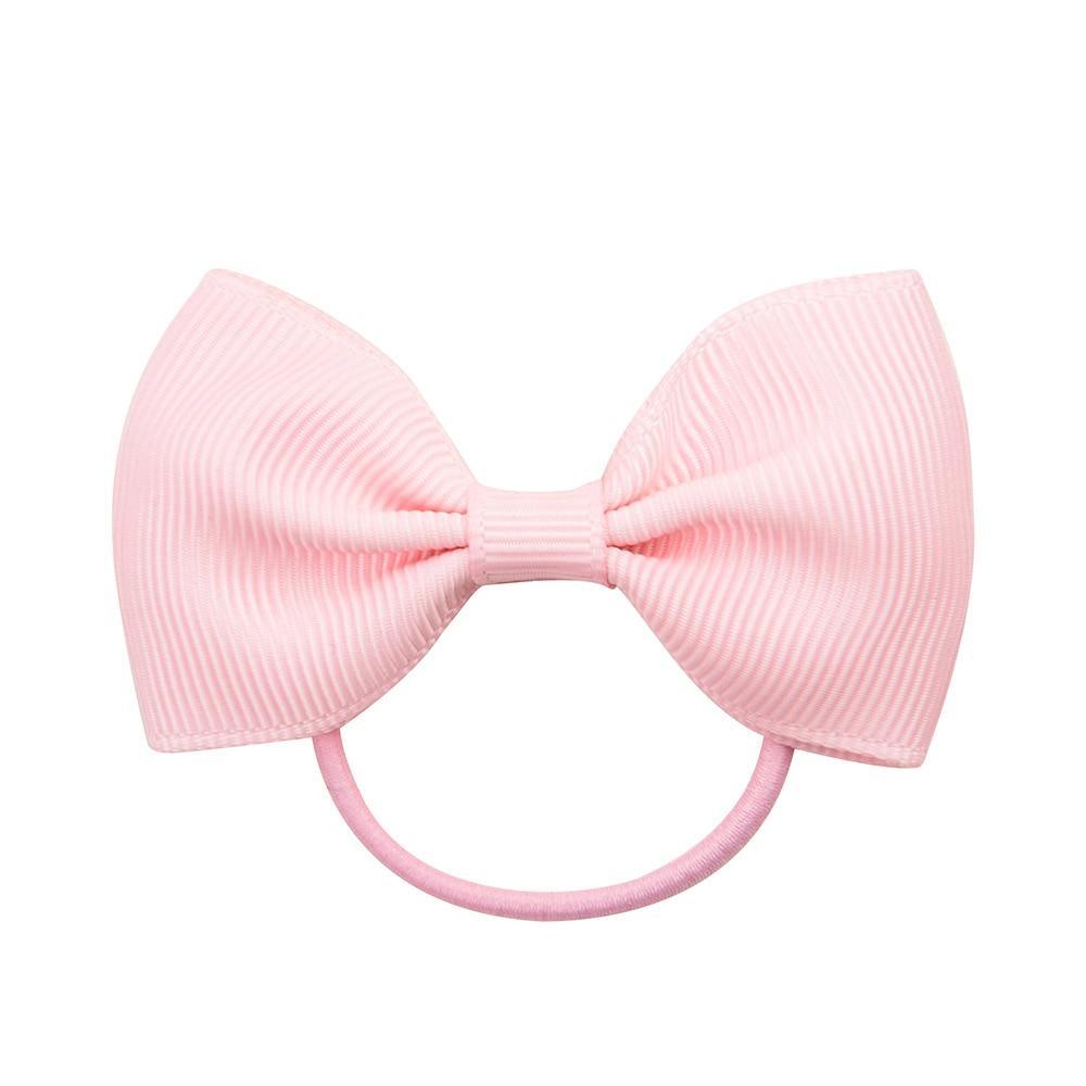 Luxury Handamde Small Baby Elastic Rubber band Head rope Mini Solid Ribbon Bow Tie For Girls Hair Accessories