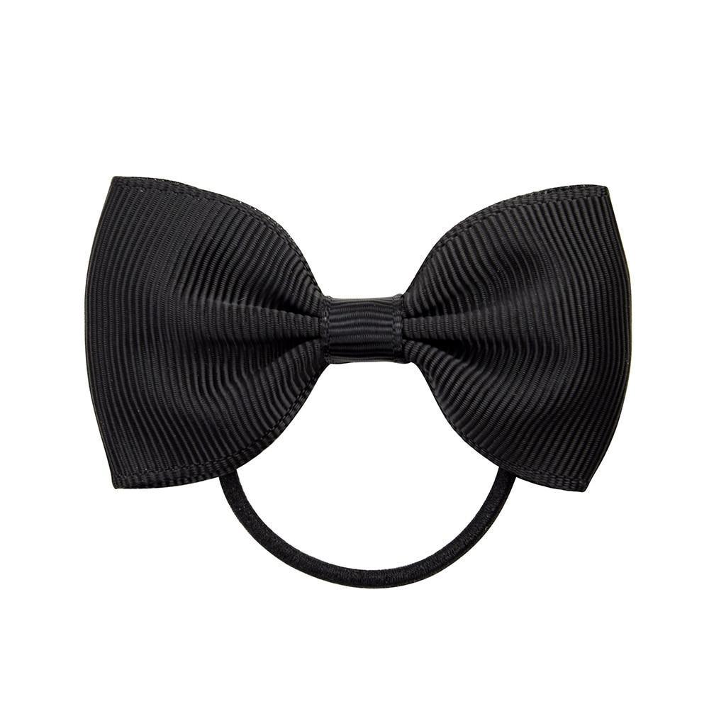 Luxury Handamde Small Baby Elastic Rubber band Head rope Mini Solid Ribbon Bow Tie For Girls Hair Accessories