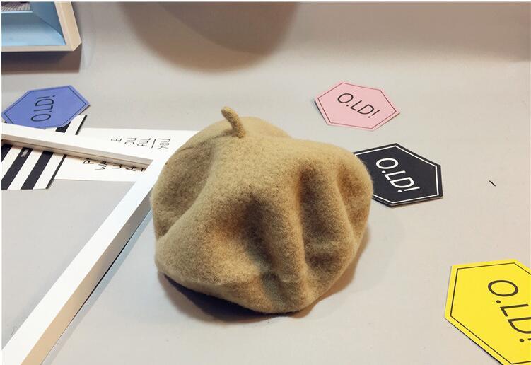 Baby Hat Beret British Painter Bud Of Pure Wool Cap For Girls In Modern New Retro Design