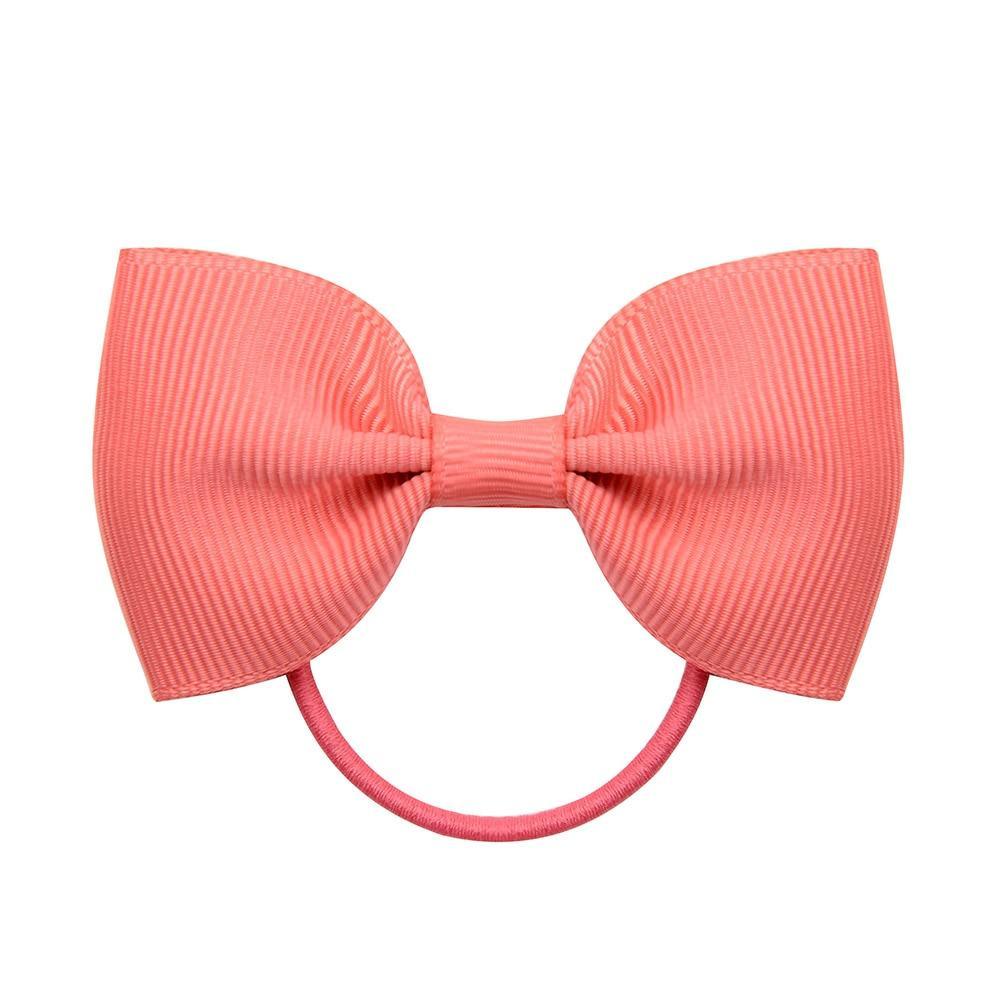 Luxury Handamde Small Baby Elastic Rubber band Head rope Mini Solid Ribbon Bow Tie For Girls Hair Accessories