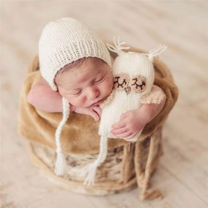 Modern Baby Cap Deer Design Handmade Crochet Deer Costume Set Knitted Hats And Toy For Girls and Boys Kids