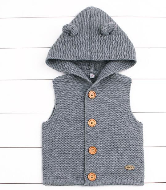 Modern Winter Warm Knit Cardigan Long Sleeve Hooded Sweaters for Newborn Infant Jacket And Coat Combination Clotes