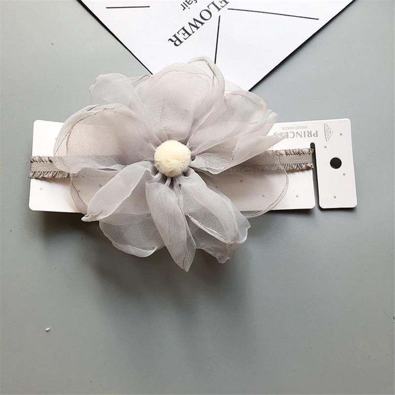 Luxury Modern Pearl Handmade Baby Girls Bowknot Crown Headband Lace Elastic Hair Band Bow For Girls Baby