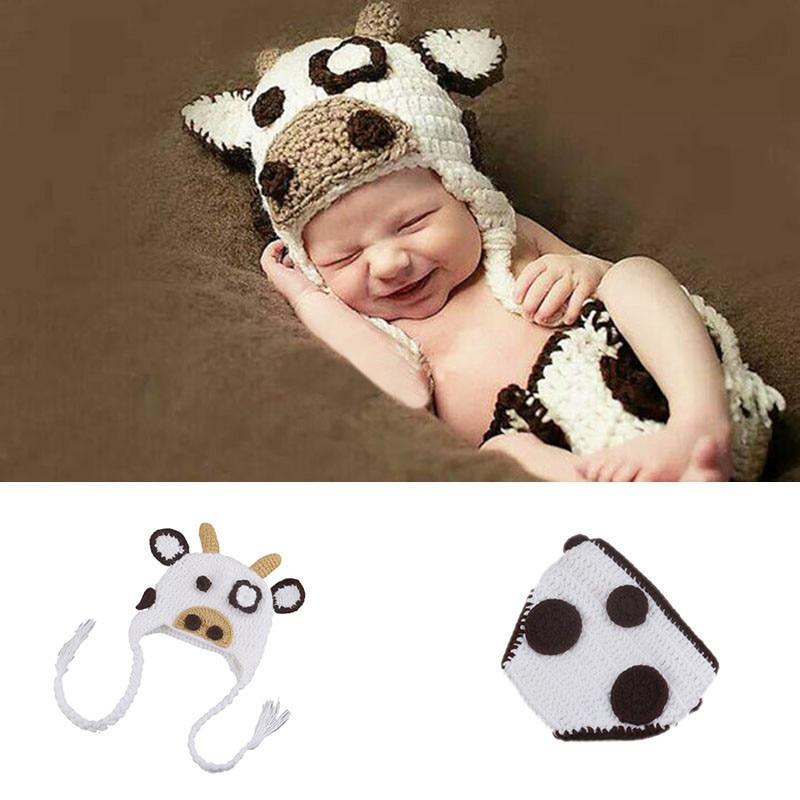 Modern Baby Cap Deer Design Handmade Crochet Deer Costume Set Knitted Hats And Toy For Girls and Boys Kids