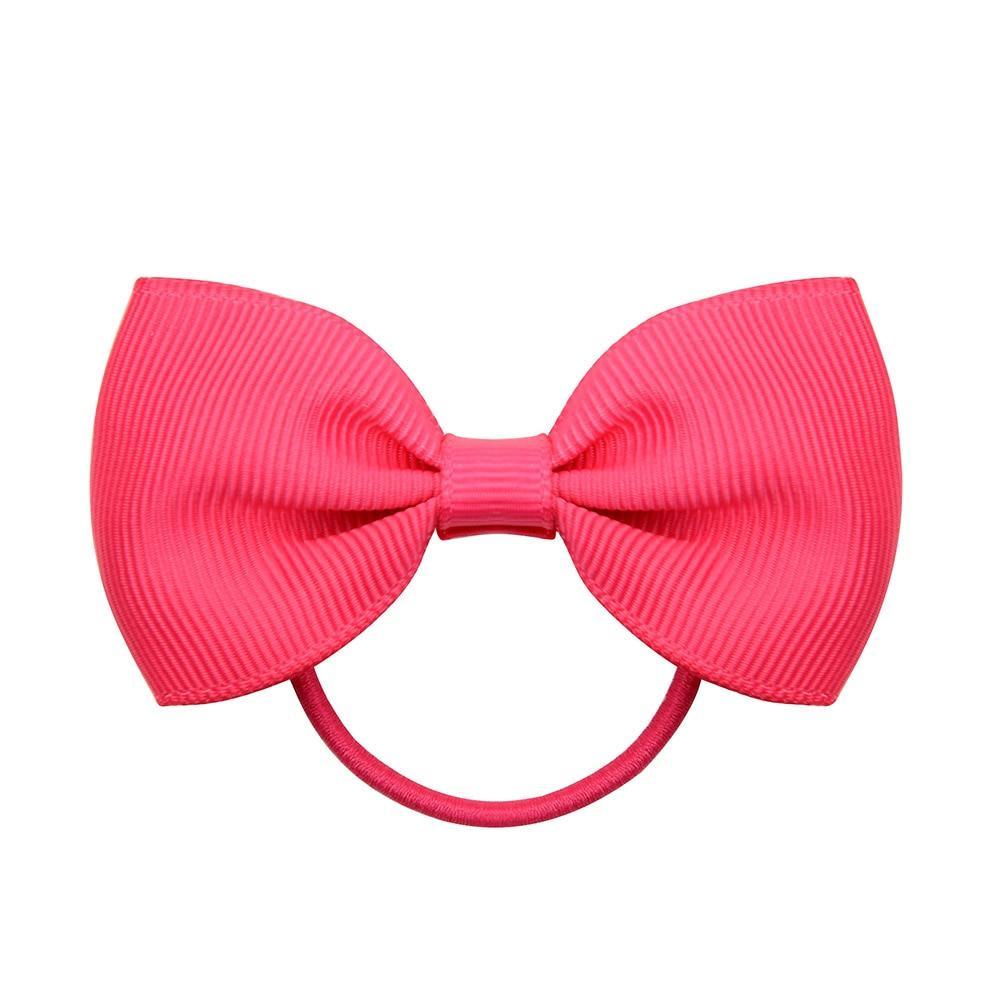 Luxury Handamde Small Baby Elastic Rubber band Head rope Mini Solid Ribbon Bow Tie For Girls Hair Accessories