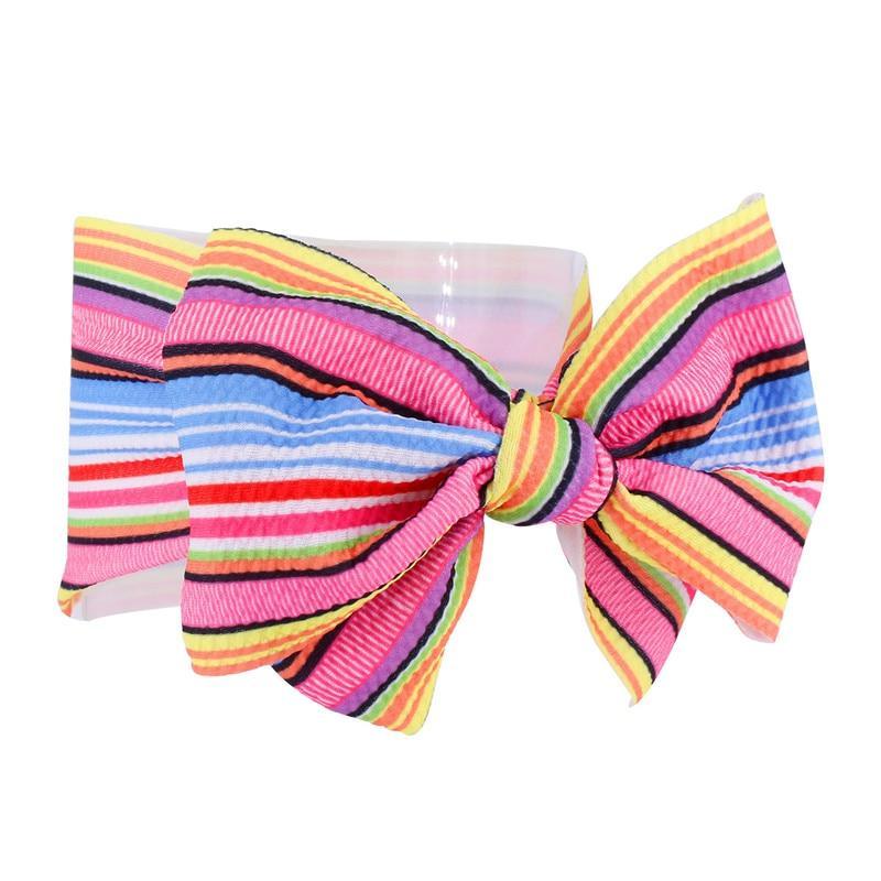 Luxury Modern Colorful Newborn Toddler Baby Girl Boy Headwear Solid Bowknot Soft Turban Knot Hairband For Girls Kids